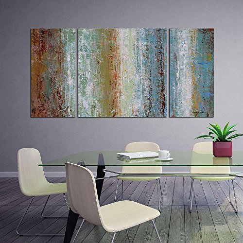 ARTLAND Hand Painted 24x48-inch 'Dream Factory' 3-Piece Gallery-Wrapped Canvas Wall Art Set