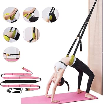 Leg Stretcher Strap, Door Flexibility & Yoga Stretching Leg Stretcher Strap with Door Anchor, Suitable for Fitness, Dance, Yoga, Gymnas