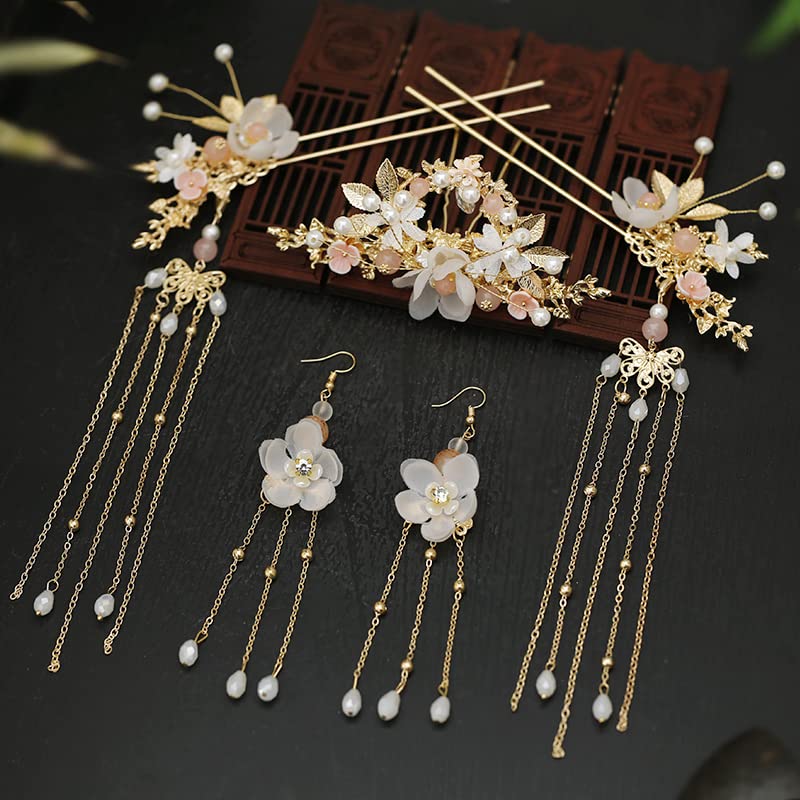 HAODUOO Costume Antico Hanfu Copricapo Capelli a forcina Modi antichi HAODUOO Costume Antico Hanfu Copricapo Capelli a forcina Modi antichi