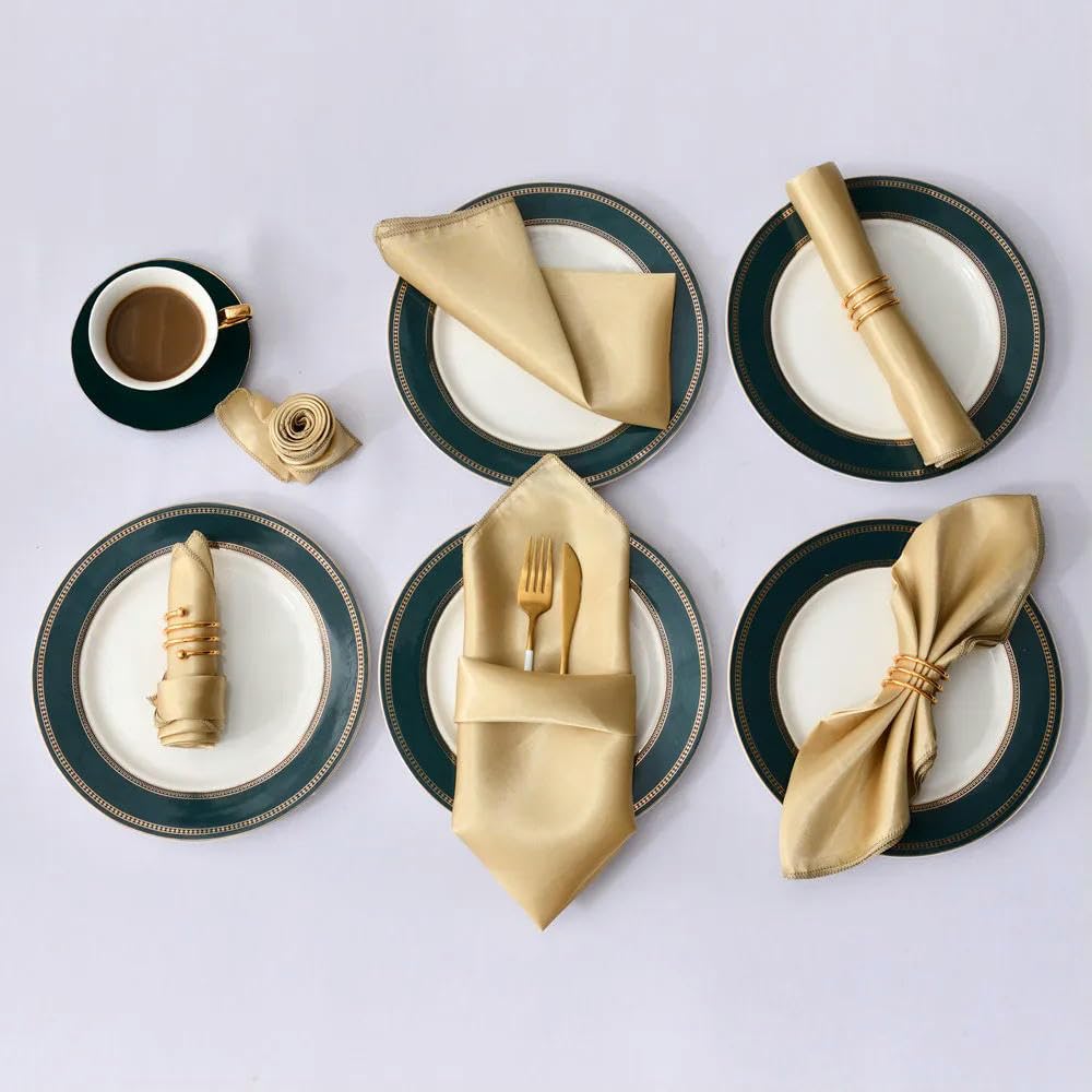 50 tovaglioli da tavola in raso, 30 x 30 cm, fazzoletti, lavabili, per matrimoni, compleanni, banchetti, decorazioni