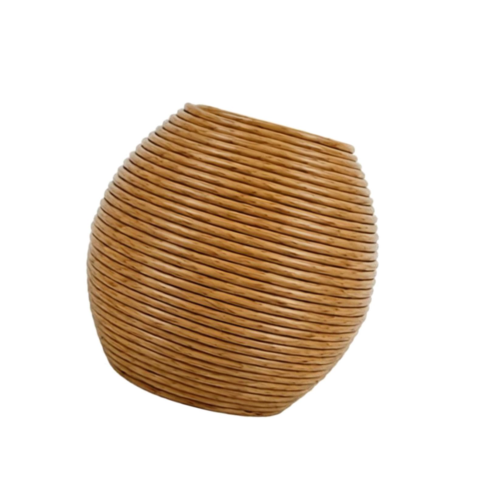Whoasyst Rattan Woven Flower Vases Woven Vases for Dried Flower Rustics Farmhouses Table Decorations for Living Room