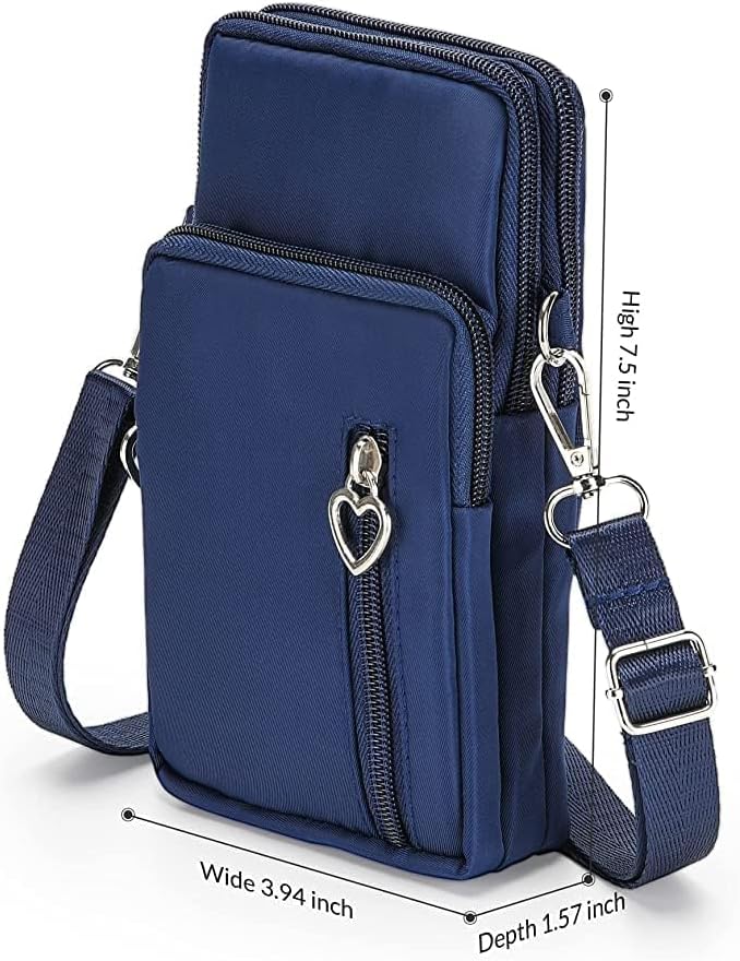 Miniatura 3 de Bolso cruzado para teléfono celular, pulsera deportiva, cartera con cremallera, bolsa de nailon