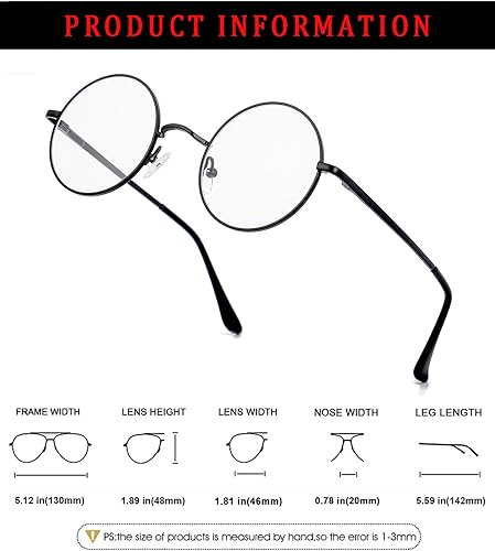 Miniatura 6 de Gafas pequeñas redondas de luz azul para mujeres y hombres, lentes transparentes sin receta