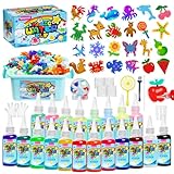 Qmnxvcsd Magic Water Elf Toy Kit, DIY Aqua Fairy Water Gel Kit with 20 Colors Magic Gel & 24 Molds, Includes Storage Case & Display Bottle, Birthday Gifts Crafts DIY for Kids