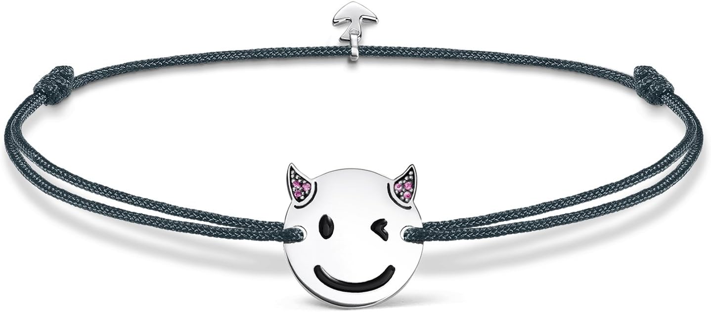 THOMAS SABO Little Secrets LS123 173 5 L20V Women's Bracelet Paw 925 Sterling Silver, Sterling Silver Nylon, No Gemstone