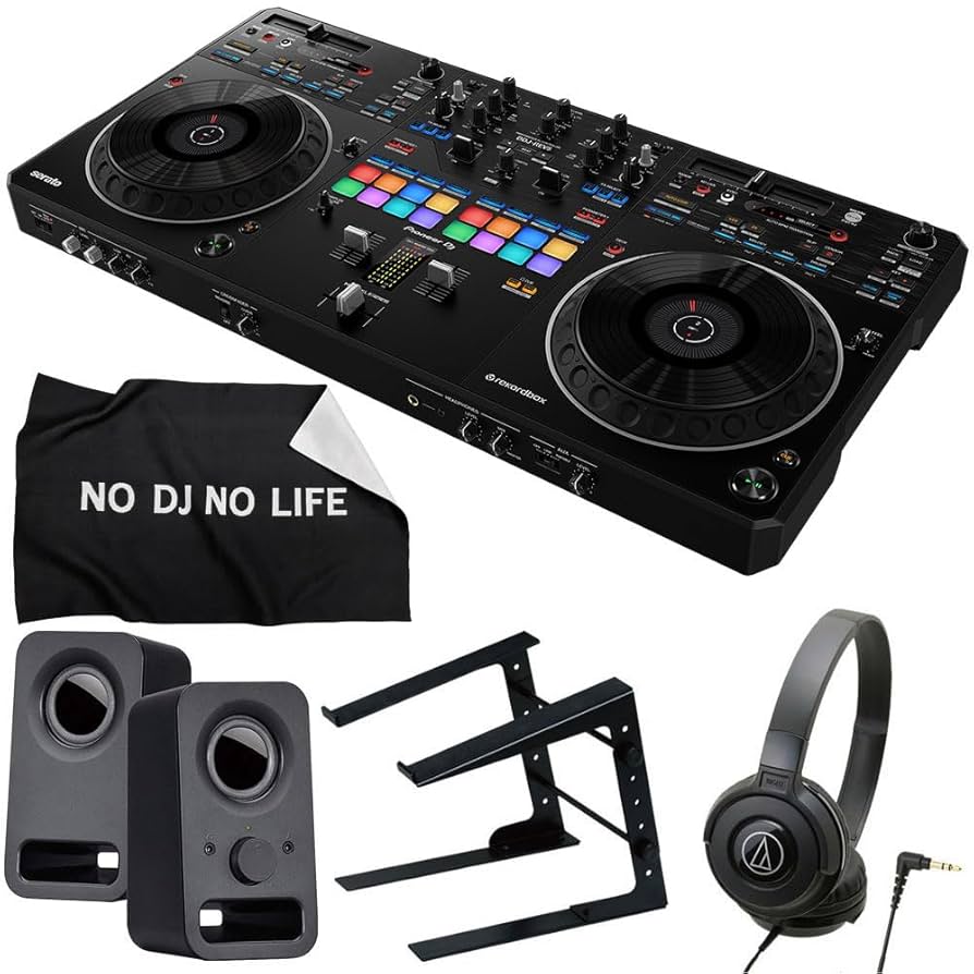 Pioneer DDJ-FLX4＋スピーカー、ヘッドフォン、PCスタンドセット