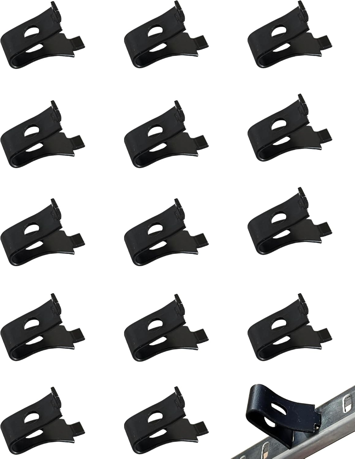 Shelf Clips 28Pcs Adjustable Shelf Brackets Heavy Duty Wire Rack Lock Clips for Kitchen Cabinet, Bookcase Shelf Sets Spacing Adjustment - Black