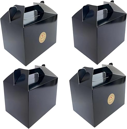 Miniatura 1 de XCXGYCA Paquete de 12 cajas a dos aguas de 7 x 5 x 5 pulgadas (6 por color), con asa, cajas de regalo de fiesta de papel, cajas de regalo para