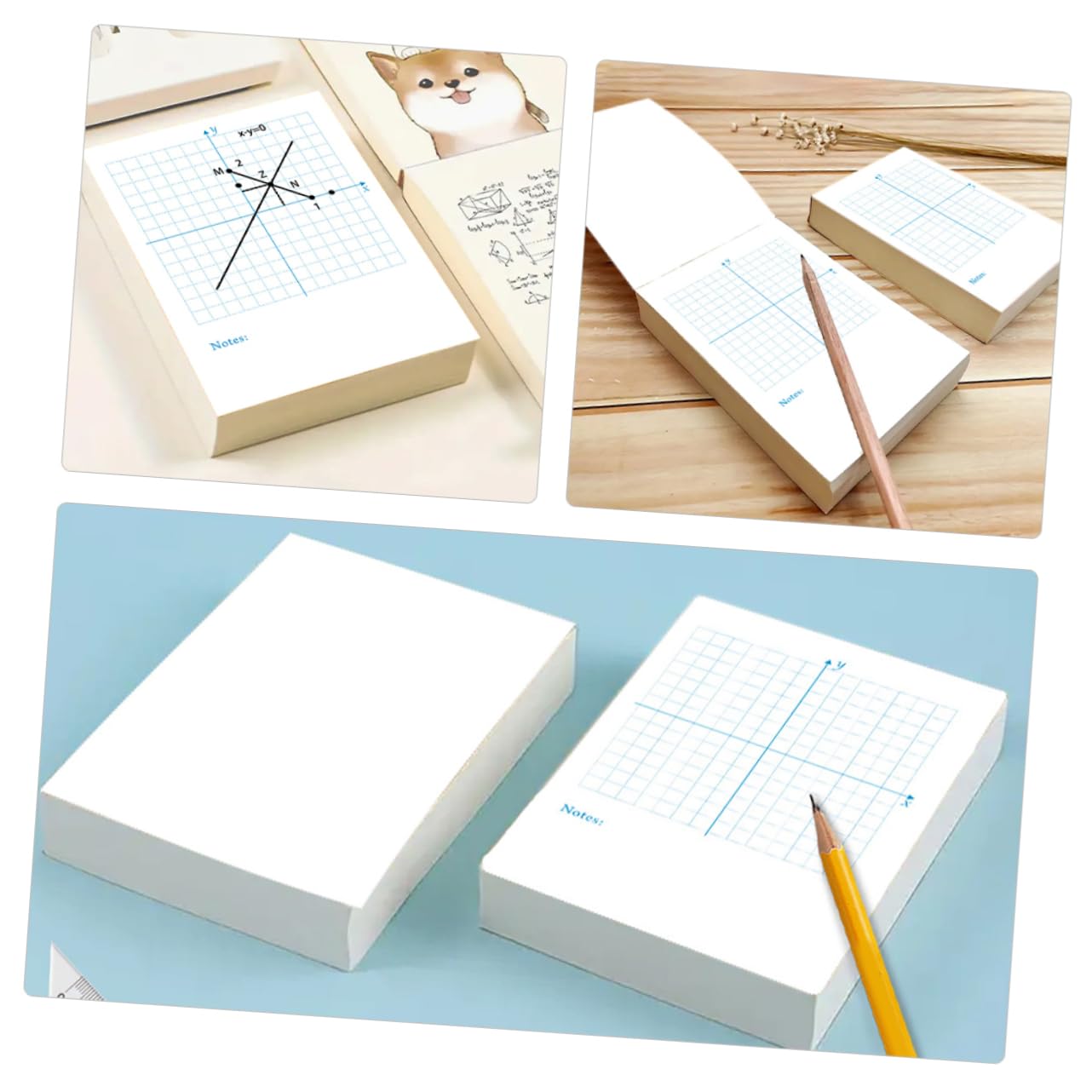 NUOBESTY 4 Szt 4 Zeszyty Materiały Matematyczne Oxford Karty Indeksowe Lista Życzeń Dla Nauczycieli Szkół Średnich Arkusz Z Wykresami Wzór Papieru Kreślarskiego Papier W Kratkę Matematyka