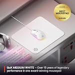 SteelSeries QcK Cloth Gaming Mouse Pad - Exclusive Micro-Woven Surface - Optimized for Gaming Sensors - Maximum Control - Size M - White