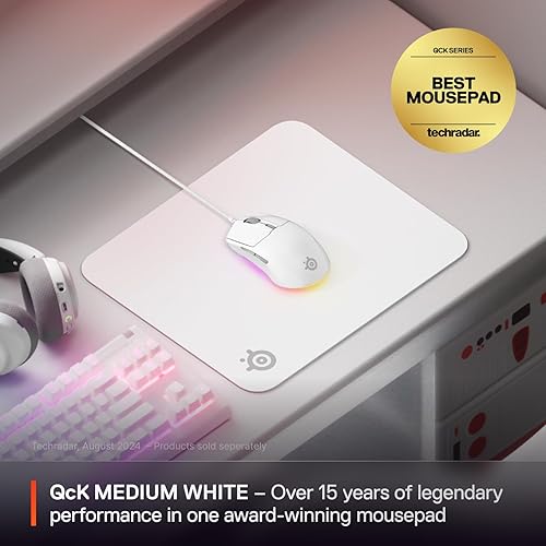 Vista 57 de SteelSeries QcK Gaming Mouse Pad - XXL Cloth - Peak Tracking and Stability - Esports Mousepad - Never-Slip - Full Desk Coverage Negro