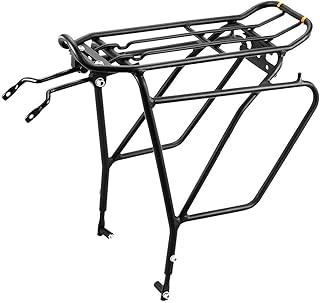 All-Purpose Porte-vélos de Tourisme + Porte-Bagages monté sur Cadre pour des Charges supérieures et latérales Plus Lourdes Porte-Bagages de vélo Porte-vélos arrière en Alliage d'aluminium