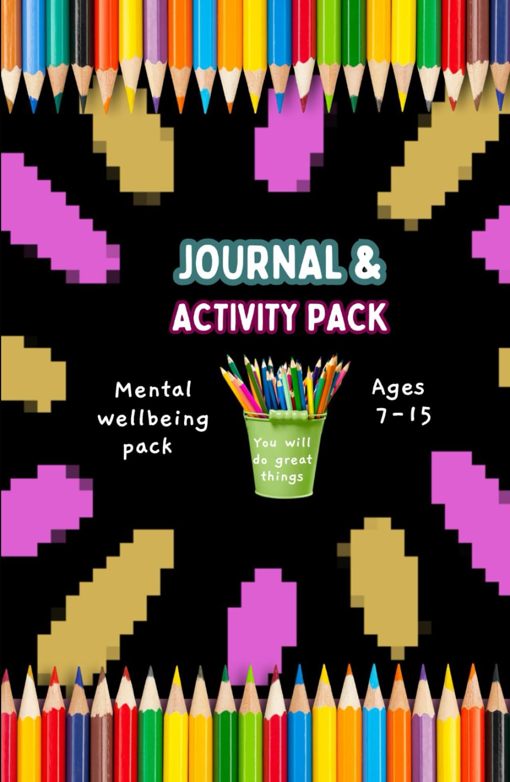 Kids mental wellbeing pack. Hardback version: journal and activity book
