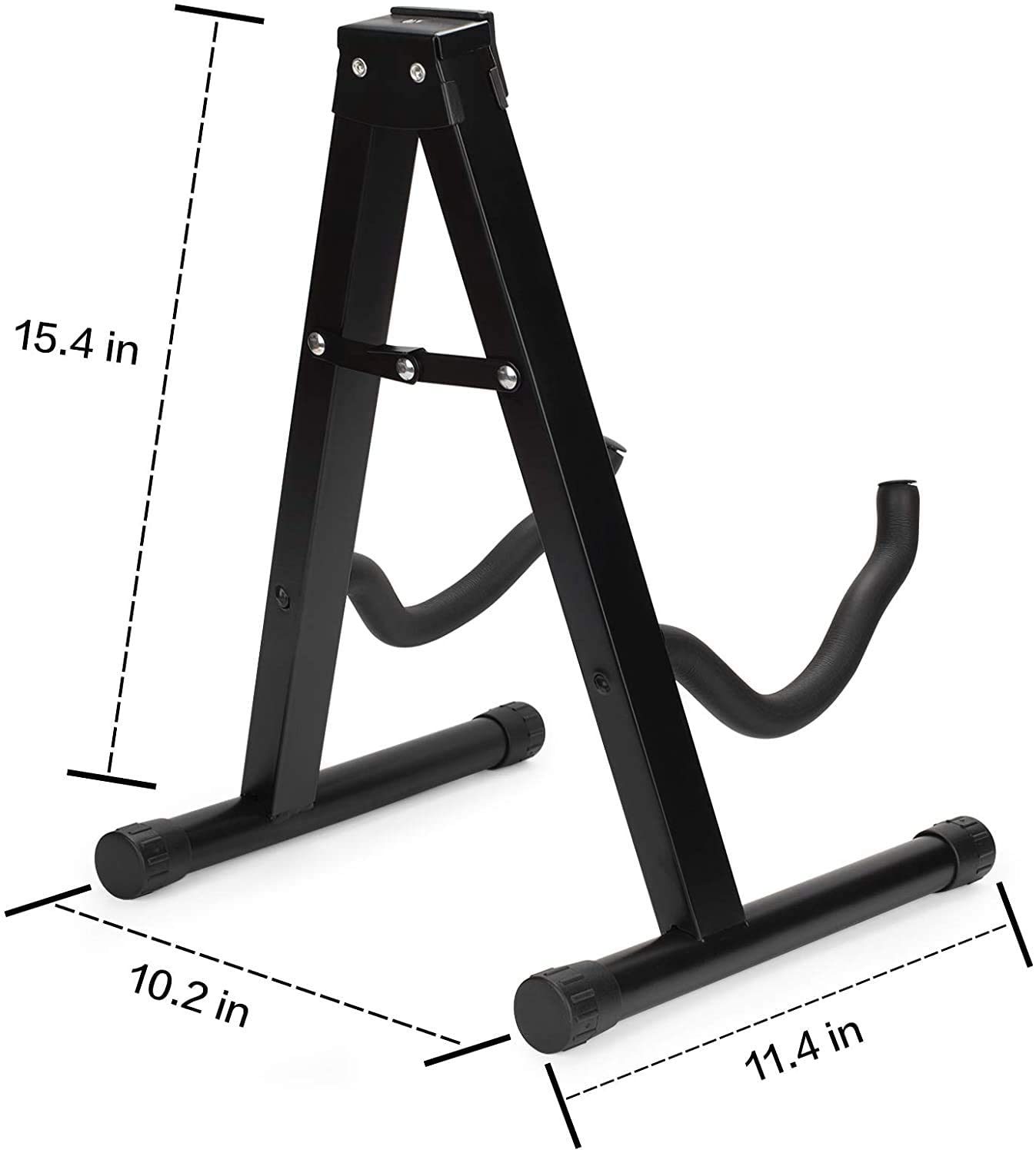 Krafter Mini Foldable Compact Vertical Floor Guitar Stand Tripod for Acoustic/Electric Guitars, Violin, Ukulele, Black 2