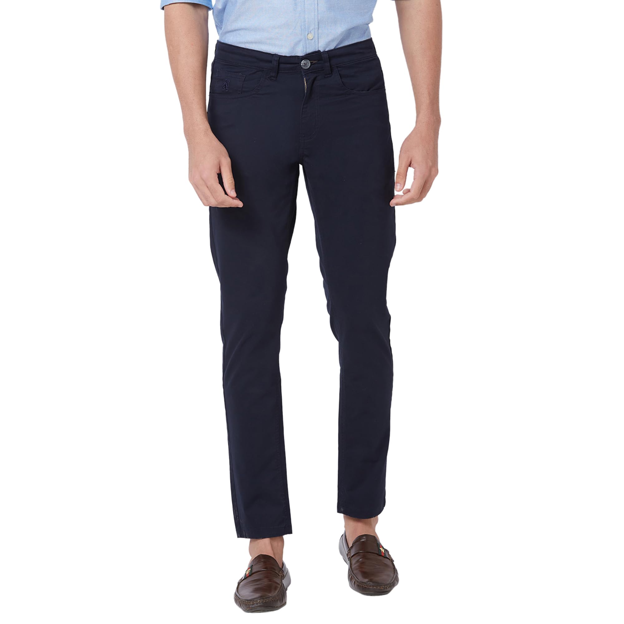 giordano Men's Mid Rise Slim Fit Regular Length Solid 5 Pockets Chinos Trouser-picture-50