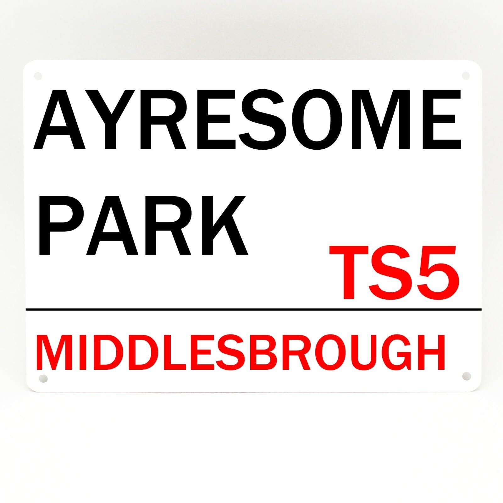 Yelacecca New Metal Street Sign Middlesbrough Metal Sign Football Ayresome Park Man Cave Bar Memorabilia Plaque 8X12 Inches