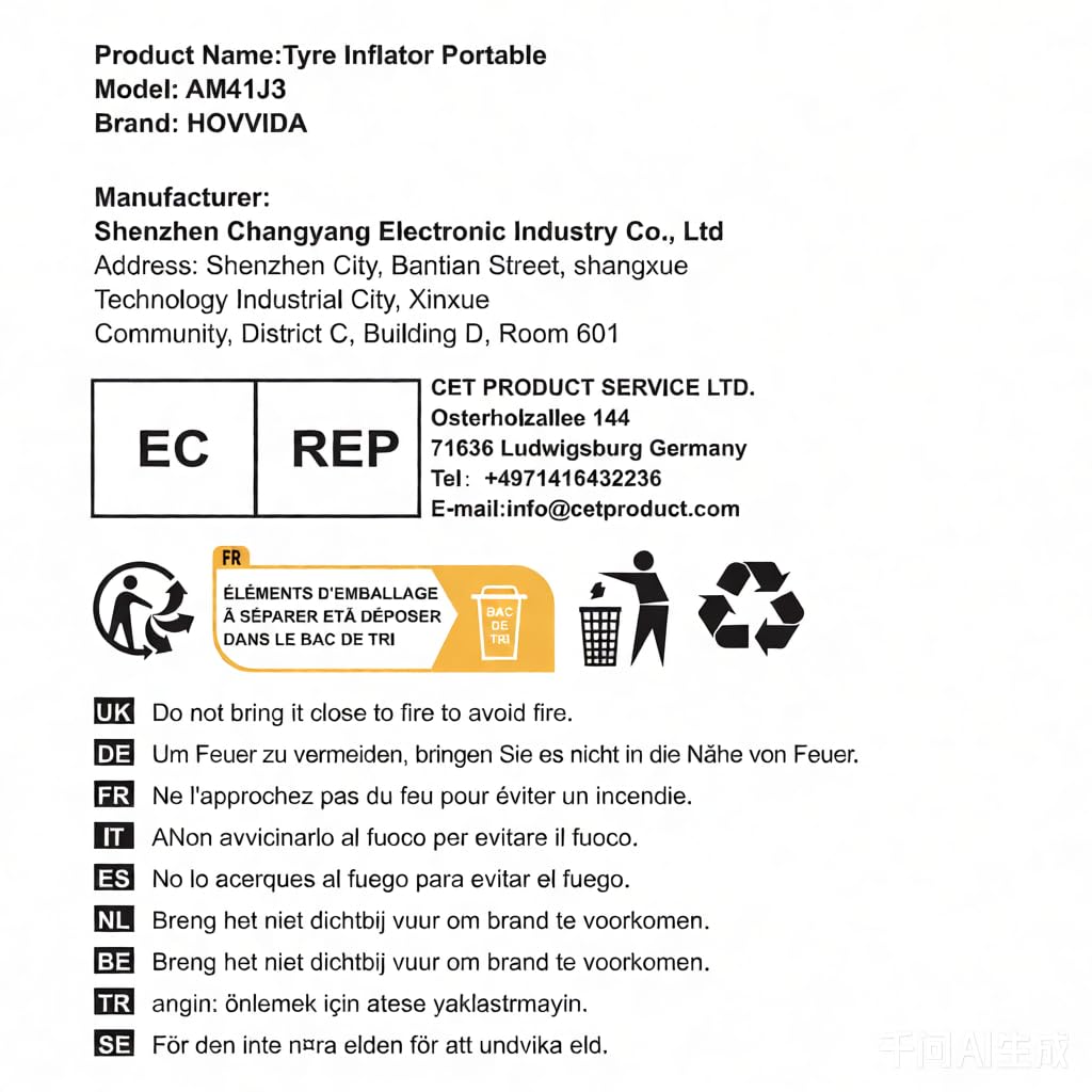 HOVVIDA Przenośna pompka do opon, kompresor samochodowy, akumulator 7800 mAh, 12 V DC, 150 PSI, przepływ powietrza 40 l/min, szybkie pompowanie, przenośna pompka do minivanów | 12 V DC, 10,3 bar (150 PSI), 40 l/min, szybkie pompowanie, pompa do MPV, SUV,