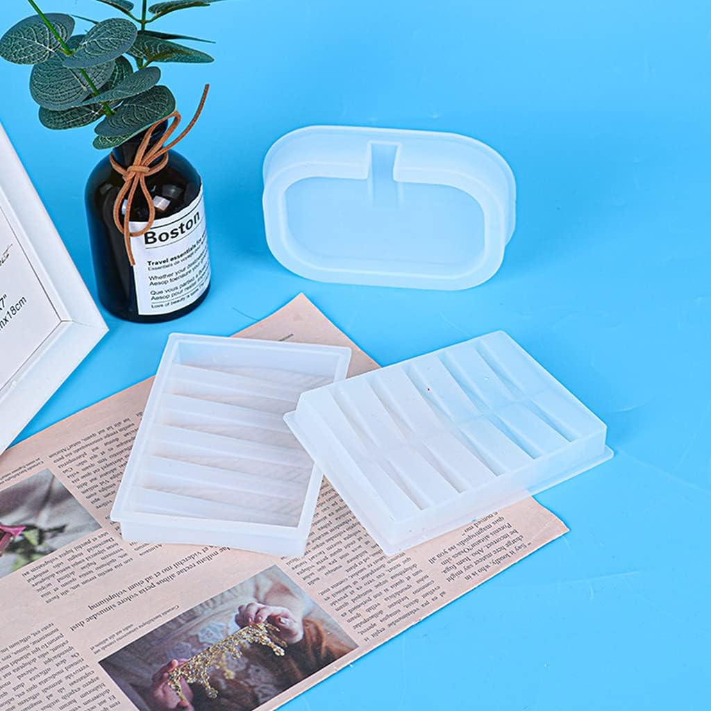 SOFEA Soap Dish, Handmade Epoxy Resin Soap Box, Silicone Mold, Casting Mold, Ideal for Sink, Shower, Bathtub