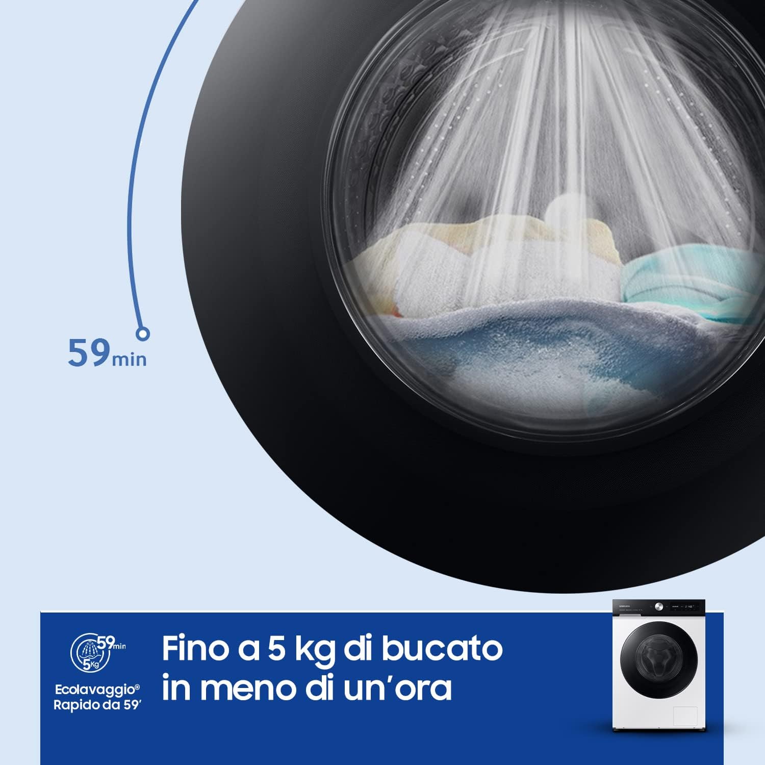 Samsung Lavatrice BESPOKE AI™ con Ecodosatore, WW11BB744DGES3 Libera installazione, 11 Kg, 1400 RPM, Classe A, Wifi, Vapore, Carica Frontale, 60l x 85h x 60p cm Samsung Lavatrice BESPOKE AI™ con Ecodosatore, WW11BB744DGES3 Libera installazione, 11 Kg, 1400 RPM, Classe A, Wifi, Vapore, Carica Frontale, 60l x 85h x 60p cm