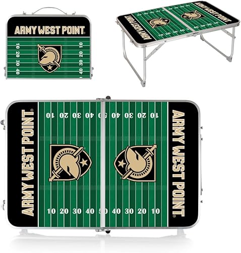 Miniatura 3 de PICNIC TIME NCAA - Mini mesa portátil de concierto, mesa plegable pequeña, mini mesa de picnic (grano de madera de carbón)