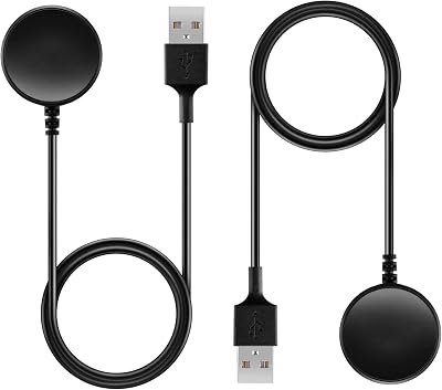 ECSEM Charging Cable Compatible with Galaxy Watch 4/Watch 4 Classic Charger,3.3ft USB Charger Cable Dock Cord Clip Cradle for Samsung Galaxy Watch 4 40mm 44mm Smartwatch Accessories