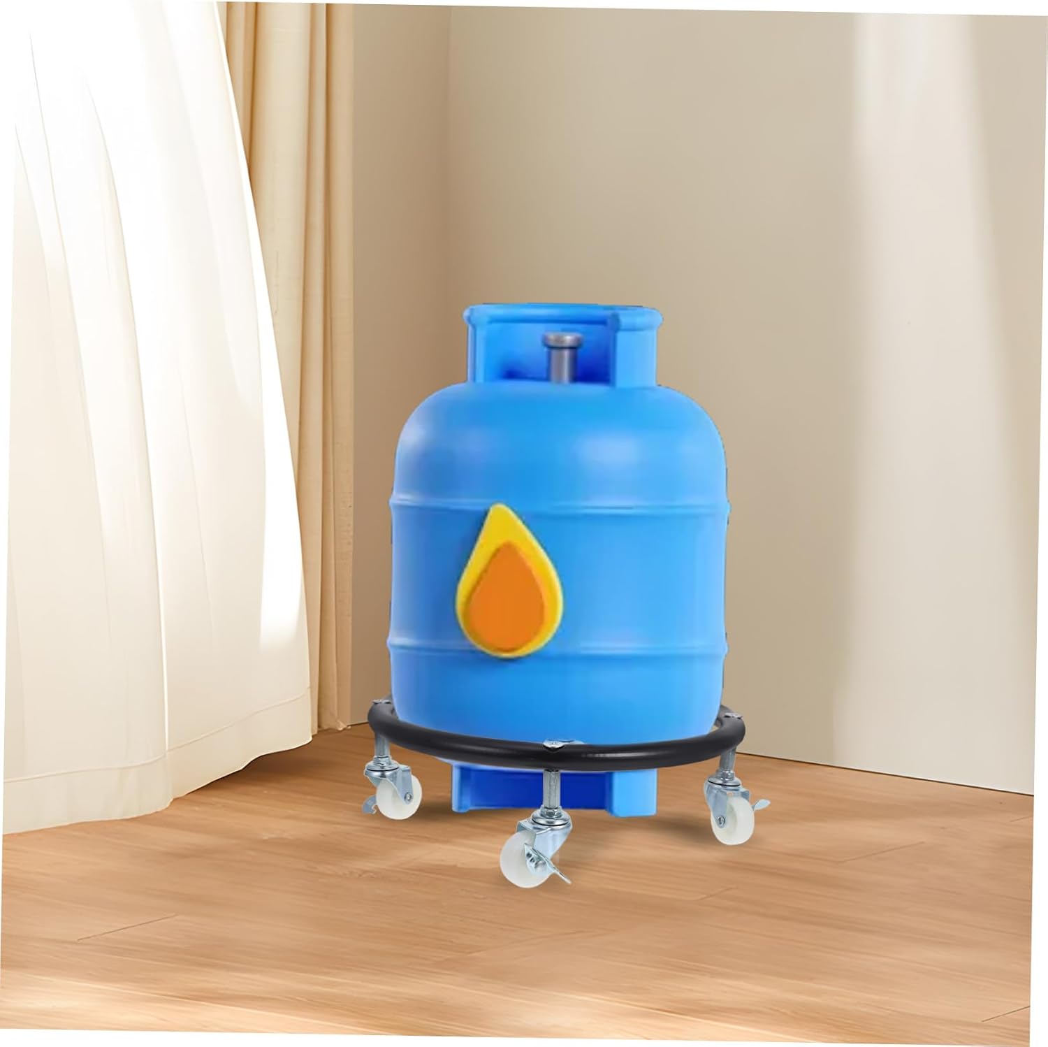 Practical Propane Cylinder Gas Tank Tray Wheels Storage Can Tray for Lb Tanks