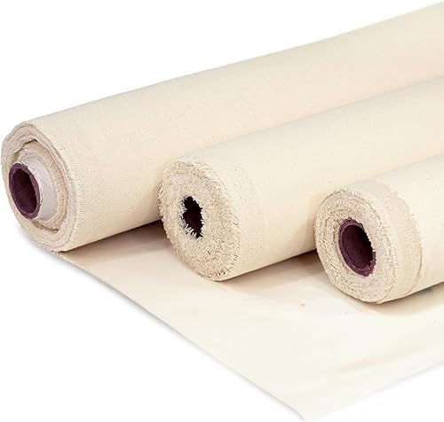 Miniatura 8 de Tela de lona  Pato de algodón  Pesado  Natural 10 oz  62 pulgadas de ancho  Arte y manualidades, respaldos, fundas, manteles individuales (1 yarda)