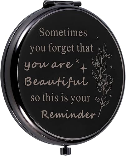 Miniatura 1 de GGOJAGST Espejo de maquillaje compacto para mujer cumpleaños Navidad espejo compacto regalos para niña hija mamá amigas ideas inspiradoras de San