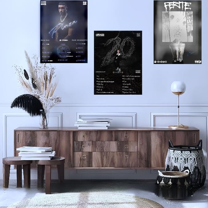 Generico Set Poster Capo Plaza Album (Plaza/Ferite/20) Poster, Trap/Rap Italiano, Hip Hop, Icone, Decorazioni, Stampa (Set CAPO PLAZA, SENZA CORNICE, 30x40 cm)