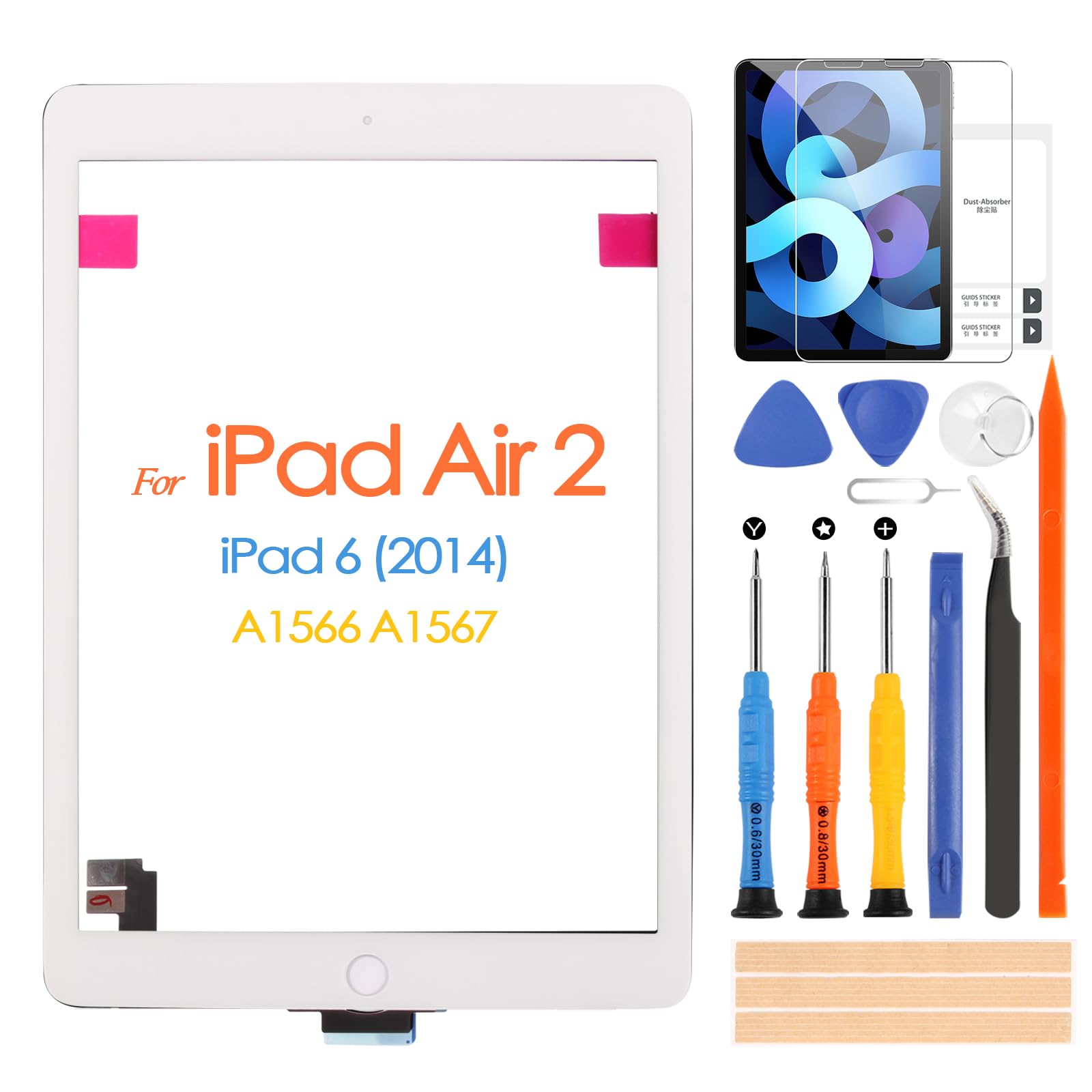 Touch Screen Per IPad 5 2017 A1822/A1823 - Digitizer Con Pulsante Home - Nero - Kit Sostituzione - Foto 6