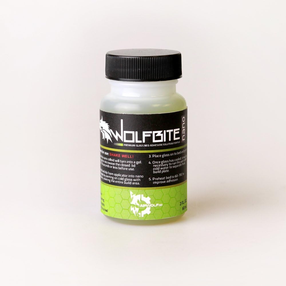 Airwolf 3D A14200 WolfBite Nano Premium Heatbed Adhesion Solution for PLA, 2 oz.