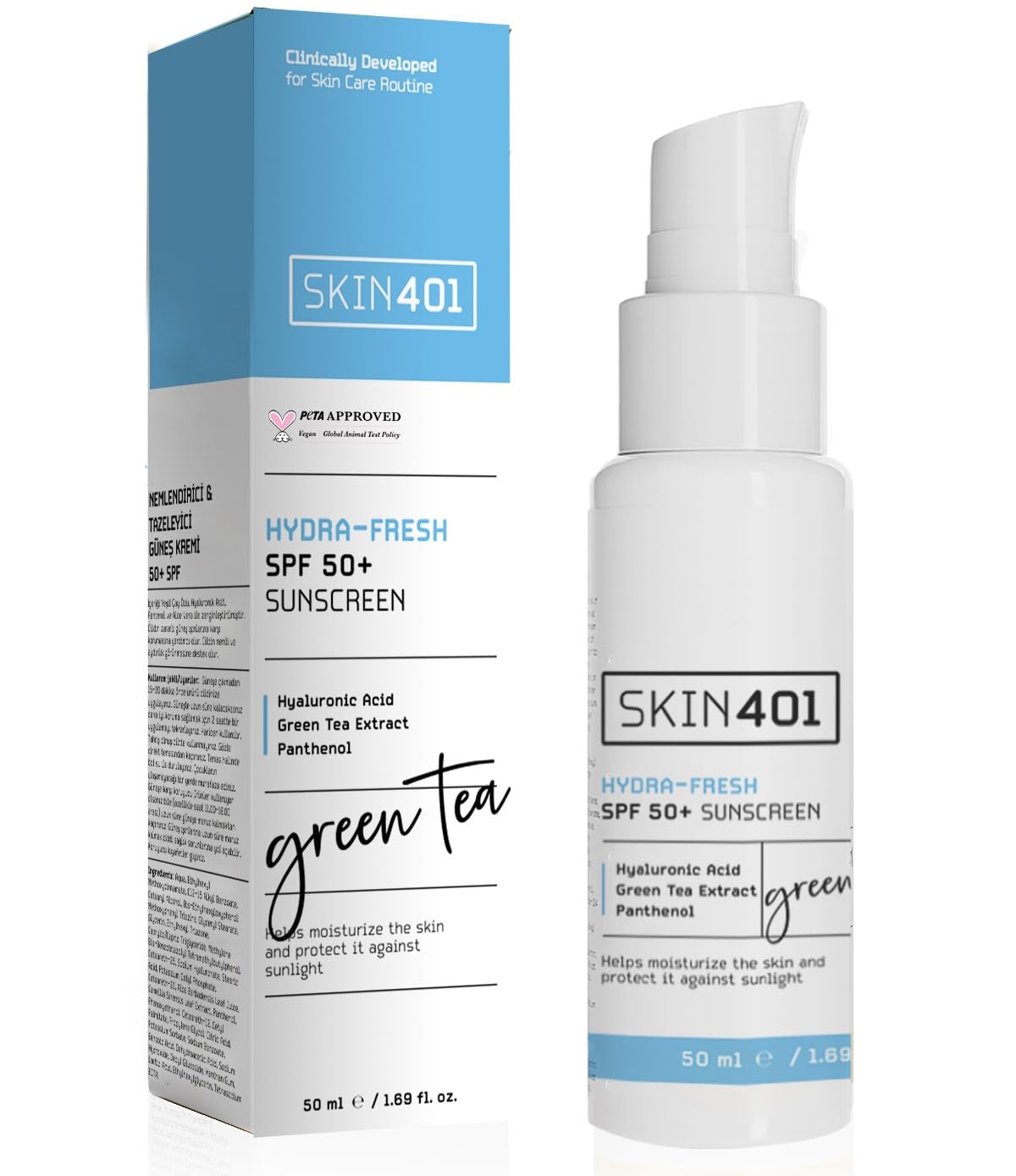 Skin401 SPF50+ Hydra-Fresh Sunscreen Nemlendirici & Tazeleyici Güneş Kremi 50 ml