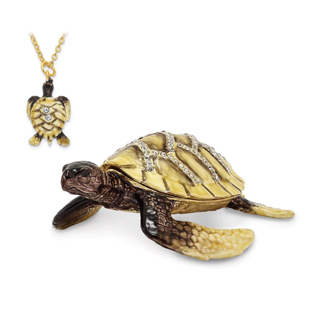 Amazon.com: Jere Luxury Giftware Bejeweled Yellow Sun Sea Turtle 