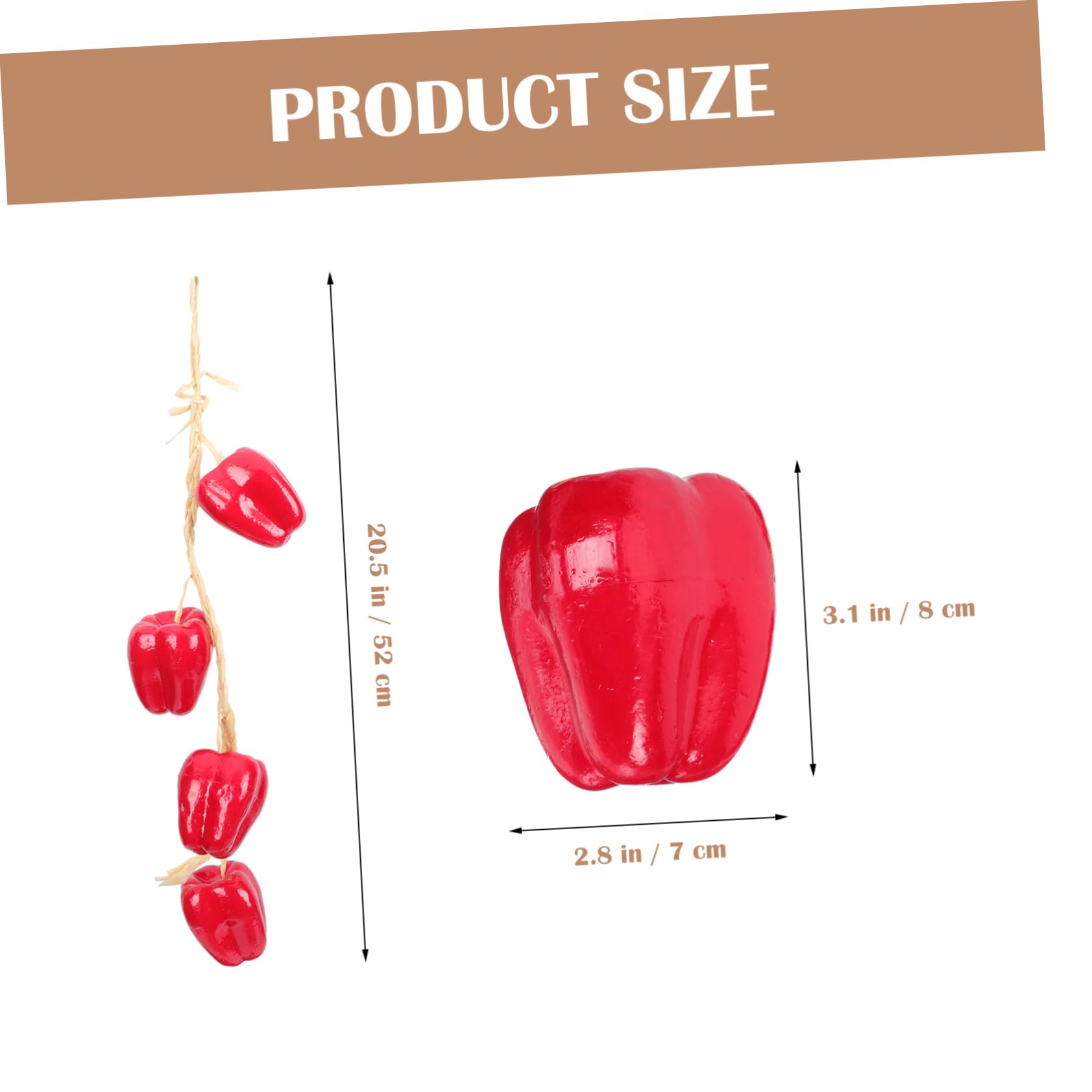 Alipis 2 Set Peperoncino Simulato Appeso Con Corda Peperoncino Piccante Ghirlanda Di Frutta E Verdura Peperone Artificiale Decorazioni Per Piante Di Verdura Finte 5 pezzi * 2