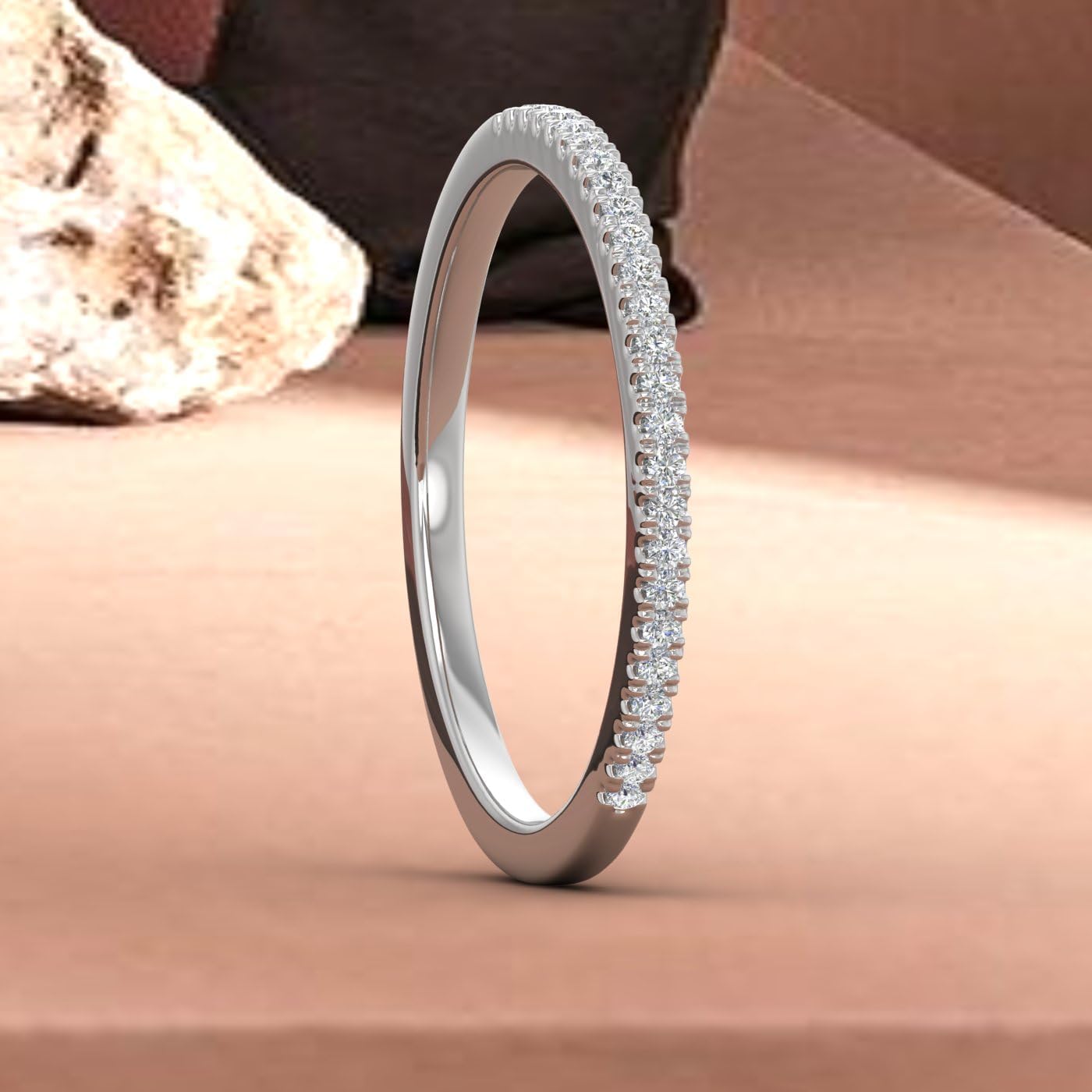 1/10 Carat (ctw) 10K Gold Natural Round Diamond Ladies Wedding Anniversary Stackable Ring
