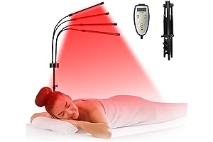 Red Light Therapy for Body by ShyineYou: 80 LEDs, 660nm 850nm Infrared, Extendible Stand