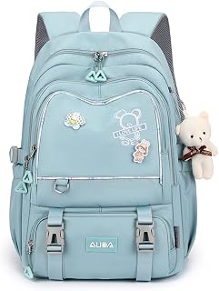 Mochila Impermeável Feminina Escolar Fashion, Mochila Casual Grande Capacidade para Viagem Bolsa pode conter notebook de 15,6 polegadas
