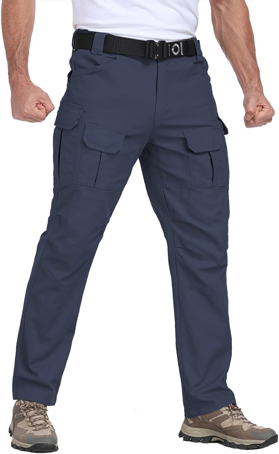 NAVEKULL Cotton Work Cargo Pants Stretch Lightweight Tactical Military Hiking Outdoor Pants with 8 Pockets - Image 5