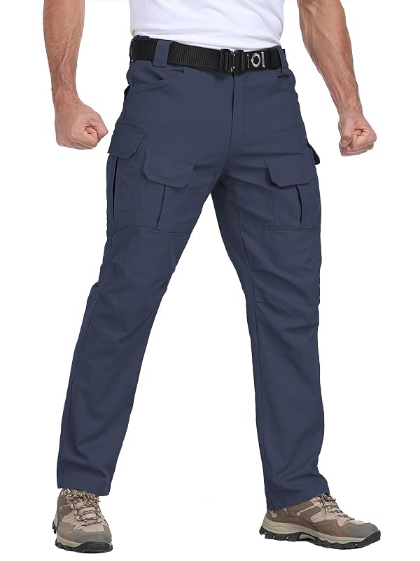 NAVEKULL Men's Work Cargo Pants Cotton Stretch Tactical Pants Lightweight Slim Fit Ripstop Military Trousers Relaxed Fit EDC Utility Construction Casual Hiking Outdoor Pants Multi Pockets by NAVEKULL - Used condition - Image 5