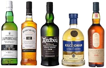 スコッチウイスキーのセット　　スモーキー　ピーテッド Amazon.co.jp: スモーキーな スコッチウイスキー 各30ml 5種飲み