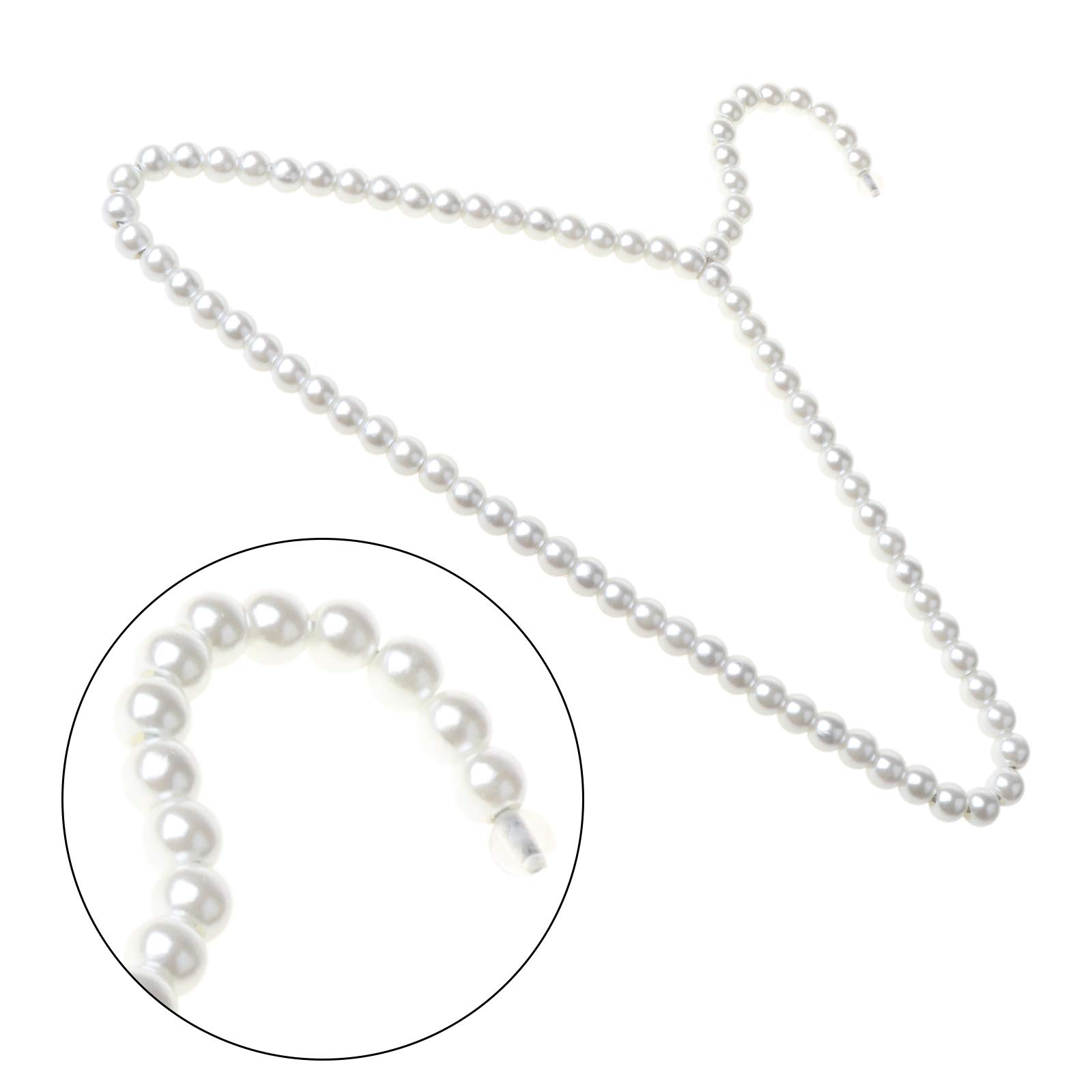 SZYDD Pearl Hanger White Plastic Imitation Pearl Hanger Dress Coat Storage Rack Dry Rack