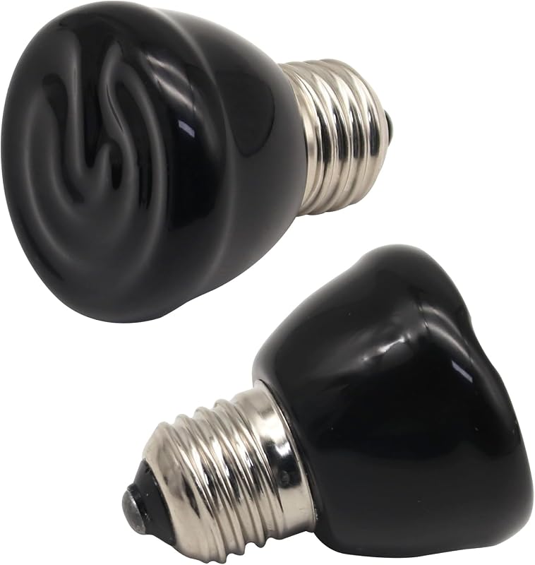 Lâmpada de Aquecimento Cerâmica sem Luz para Terrário, 25 W, Abustle pig, Pacote com 2