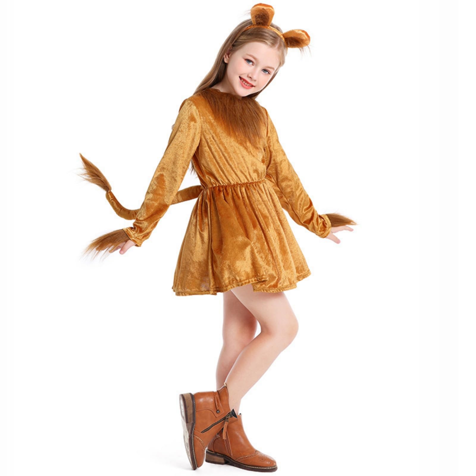 Disfraz de Halloween para niñas, Disfraz de Cosplay de león, atuendos para vestirse