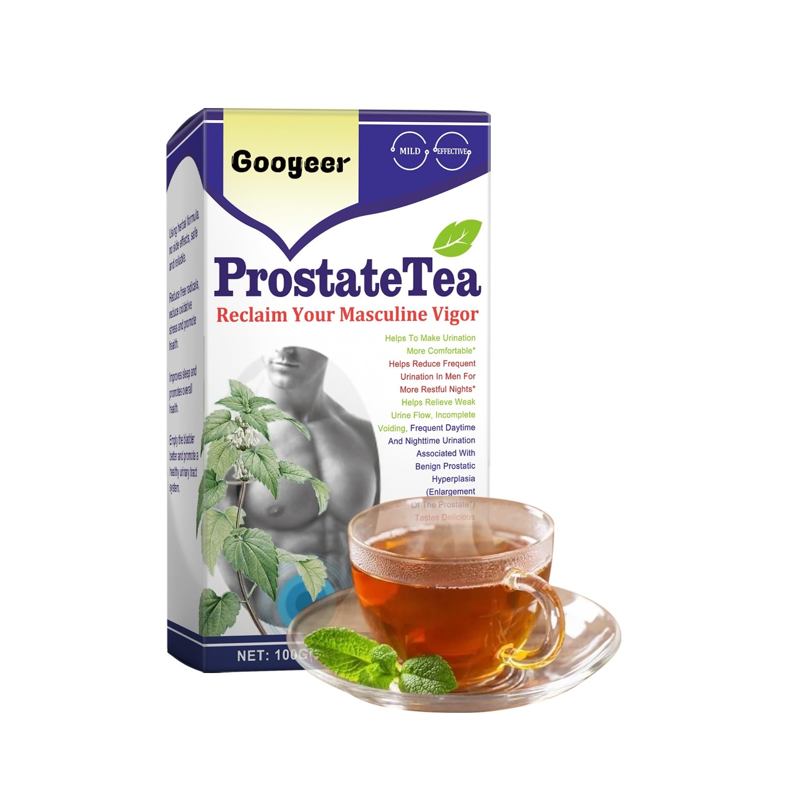 KLYso Prostate Health Tea - Natural Blend With Orange Peel, Bergamot & Honeysuckle For Urinary Flow, Sleep Quality & Overall Wellness(1PCS)