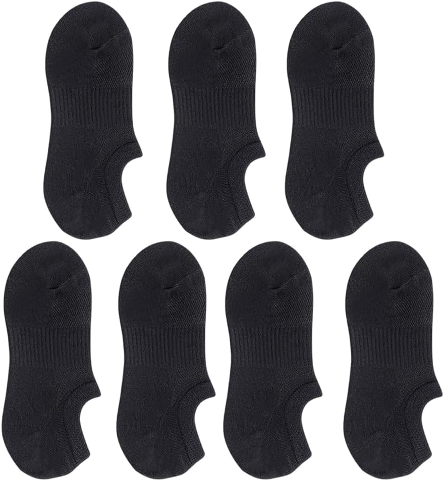 Not Show Liner Socks Men's Low Cut Cotton Boat Socks Invisible Hiddens Socks Antis Slip Cotton Bottom Socks