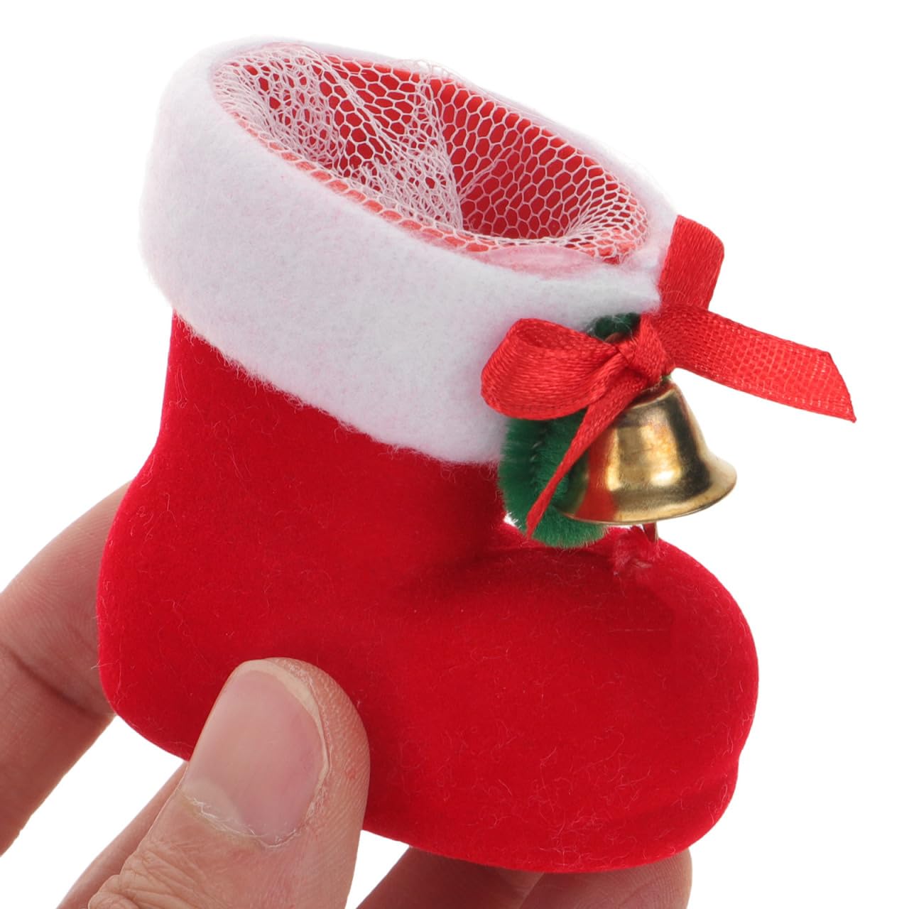 DEARMAMY 24 Stk. Teiliges Weihnachtsdeko Candy Boots Niedliche Stiefel Anhänger Langlebig und Sanft zum Befüllen mit Süßigkeiten und Kleinen Geschenken Festliche Weihnachtsstrumpf Deko
