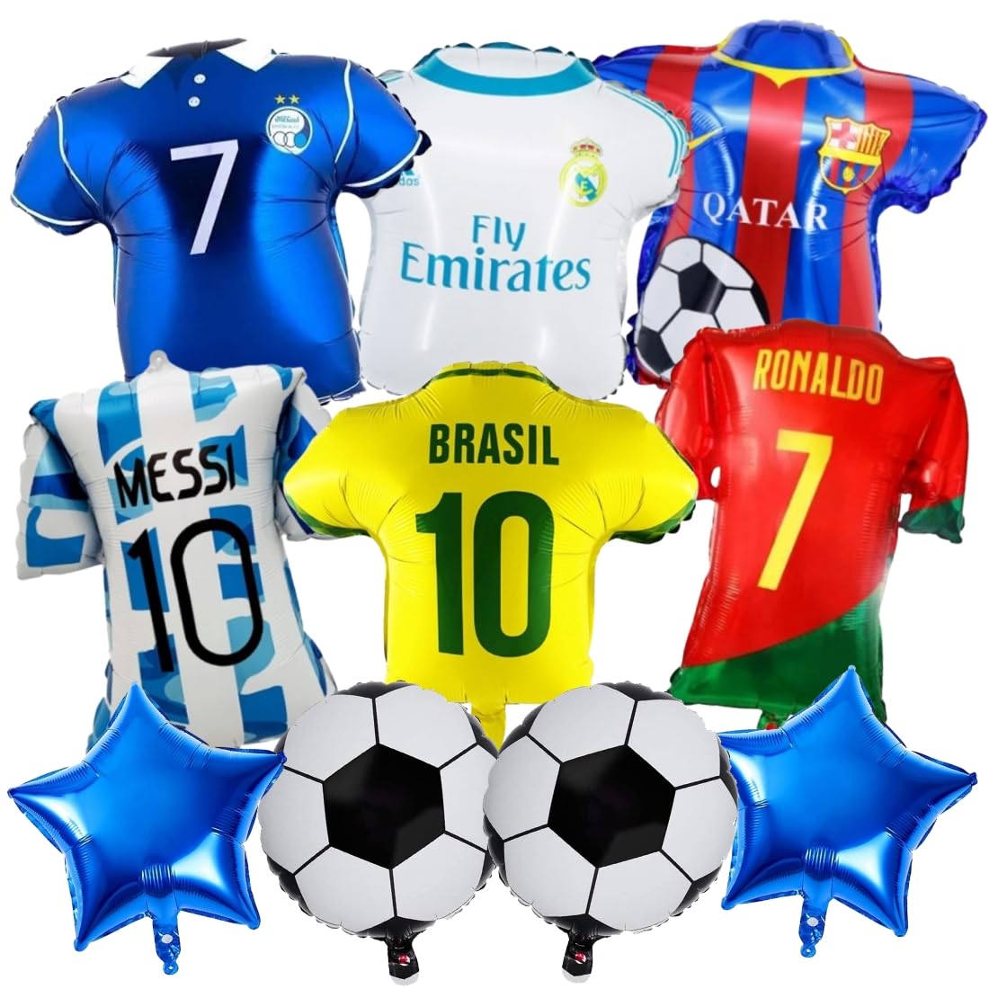 Atpata Funky Football Lovers Foil Balloons Kit – 6pcs Jersey Shape Balloons with Football & Star Balloons for Soccer Birthday Kickoff, Match Day Décor & Sports Fan Celebration Supplies-image-40