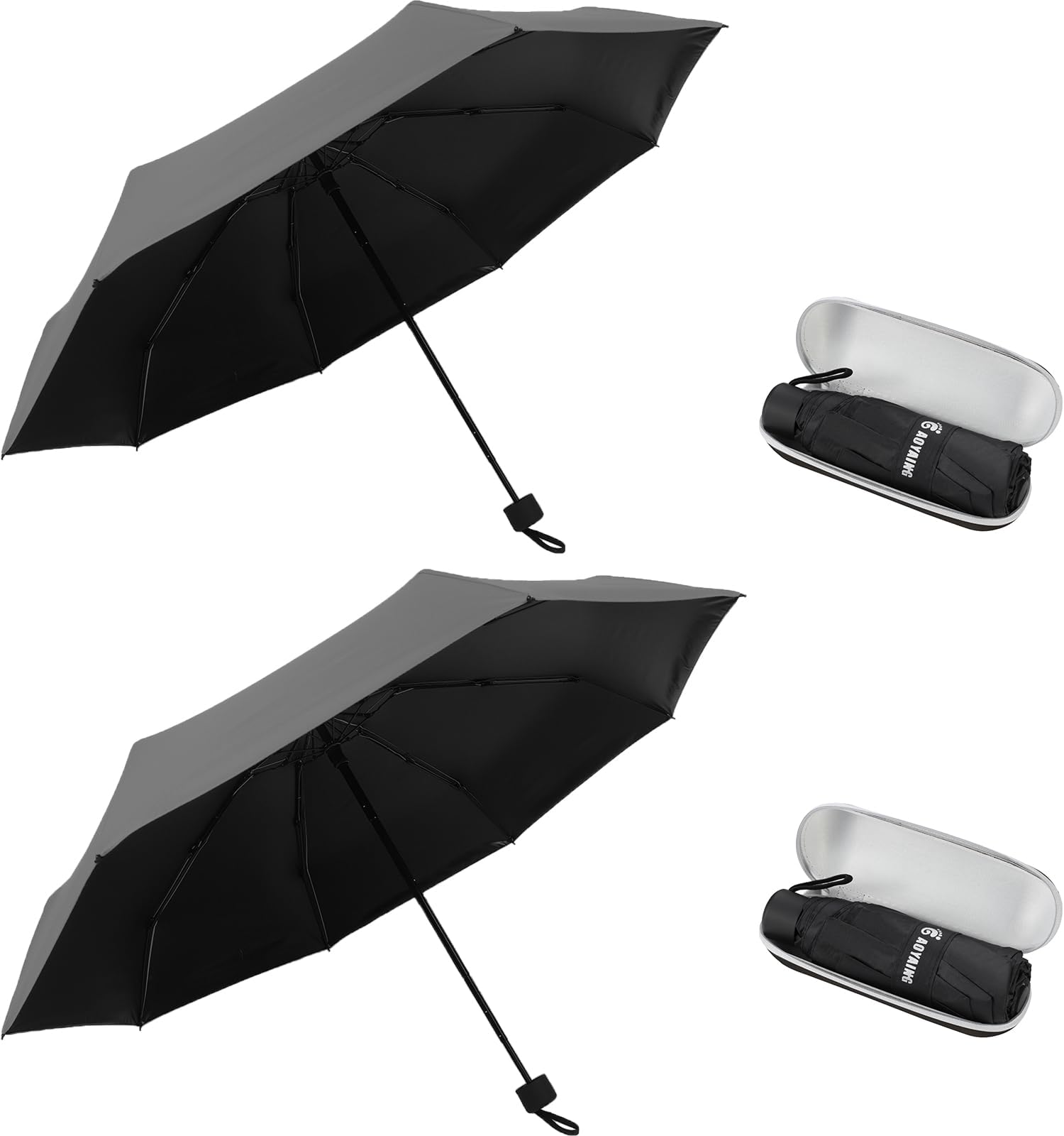 GAOYAINGCompact Travel Umbrella,UV Protection, 39 Inches, Lightweight Folding Design, 8.6 oz, Portable Mini Size Manual