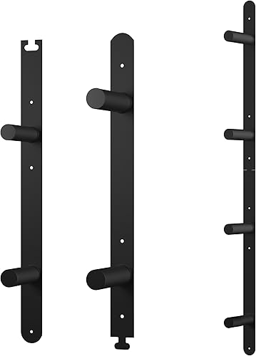 Miniatura 2 de Signature Fitness Estante de almacenamiento de discos de peso, soporte para placas de peso montado en la pared para almacenamiento de placa de