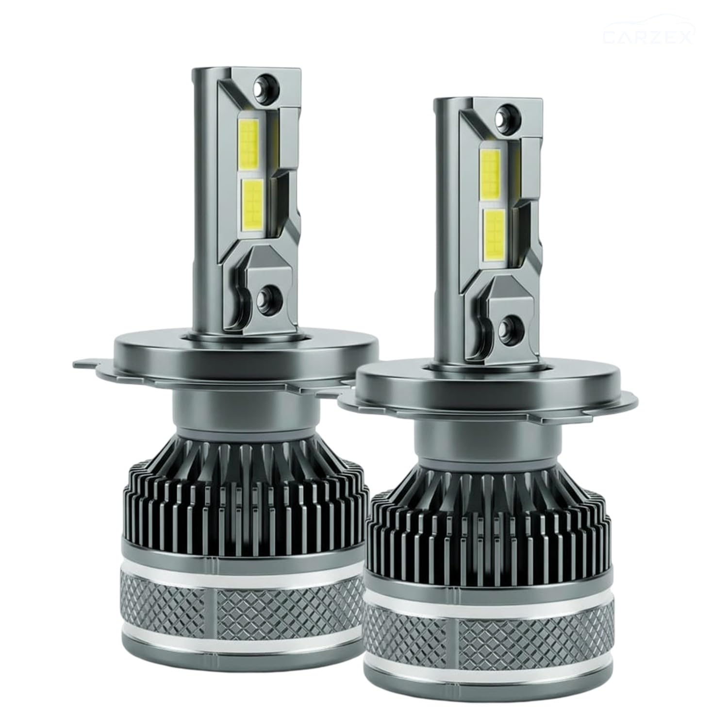 Carzex Crystal Eye H4 Car Led Headlight Bulbs, 150W 12,000 Pack of 2 - Image 1